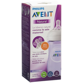 Avent Philips Natural bottle 260ml purple