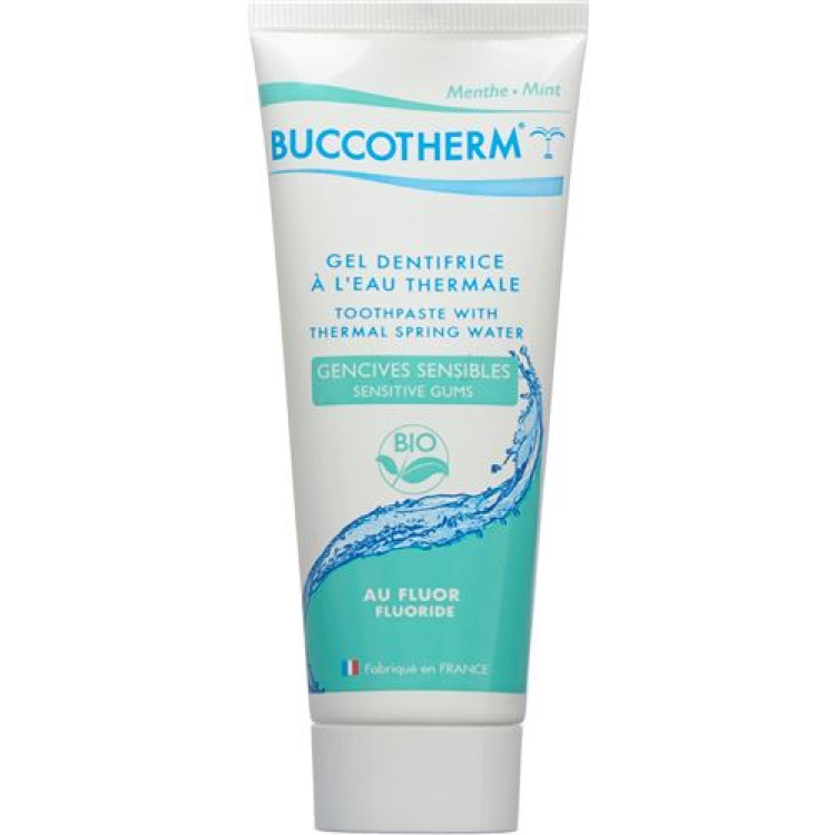 Buccotherm Zahngel მგრძნობიარე ღრძილები BIO (ფტორი) 75 მლ