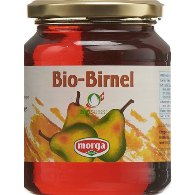 MORGA Birnel suco de pera concentrado vidro orgânico 500 g