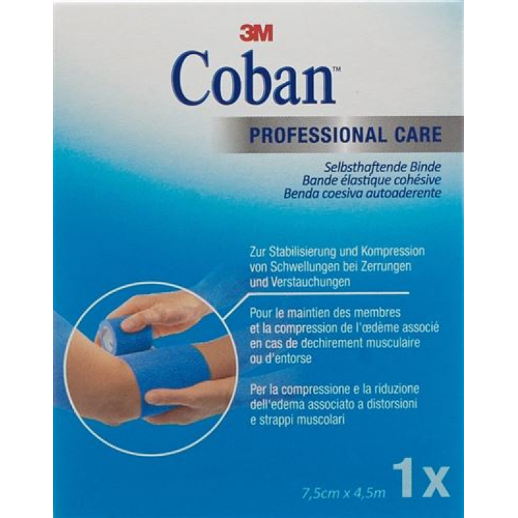 3M Coban Elastic bandage self-adhesive 7.5cmx4.5m blue