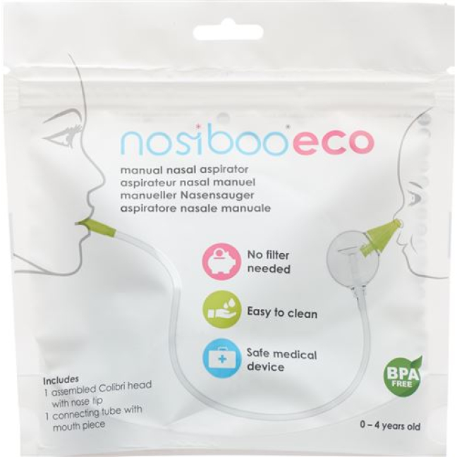 nosiboo Eco szájjal működtethető orrszívó