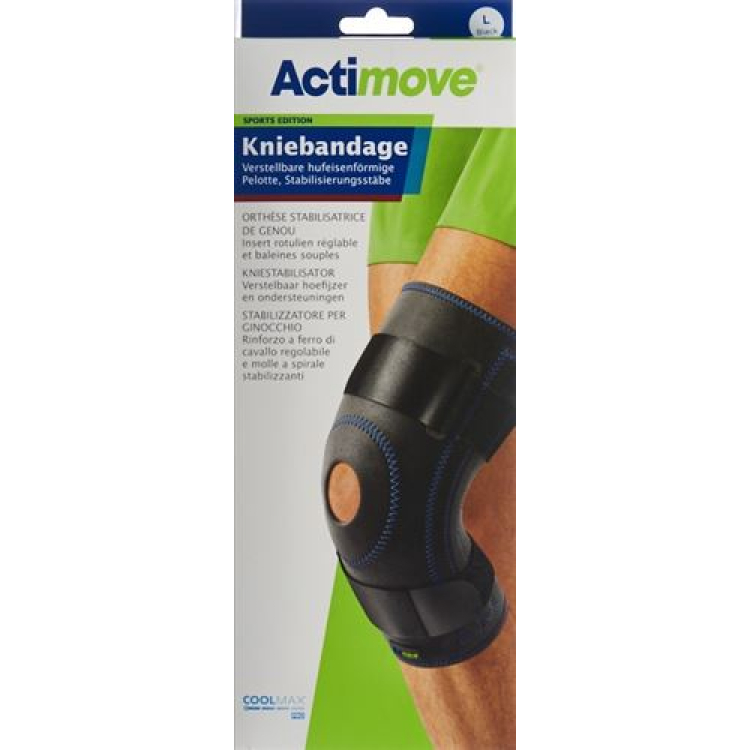 Actimove Sport Knee Bandage L Pad stabilizer bars