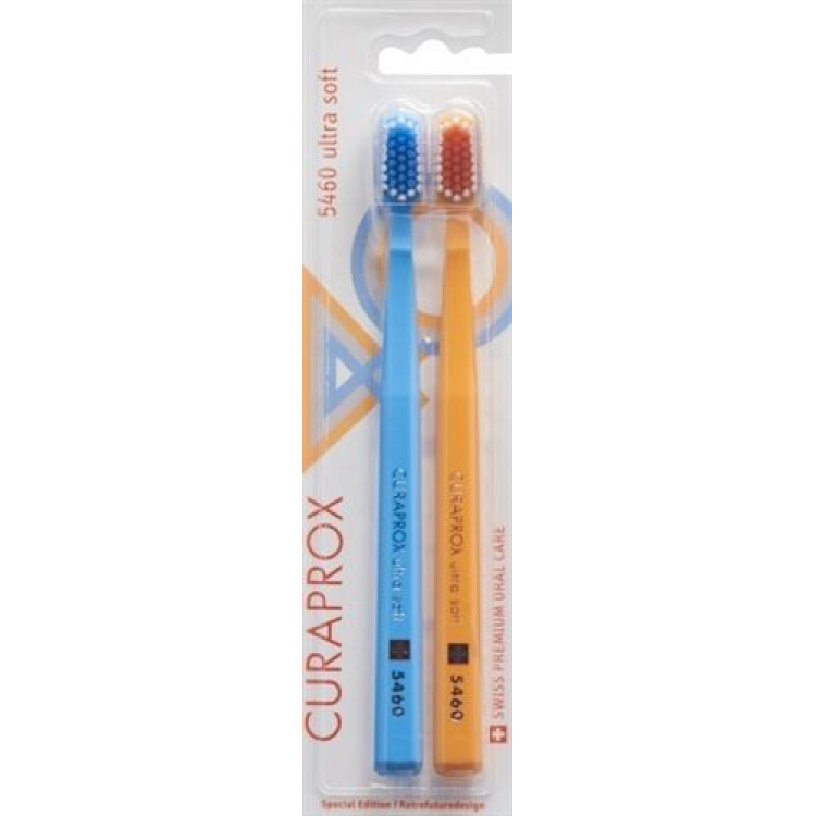 Curaprox CS 5460 Duo 40 Years Retro Edition 1 blue / yellow 2 pcs