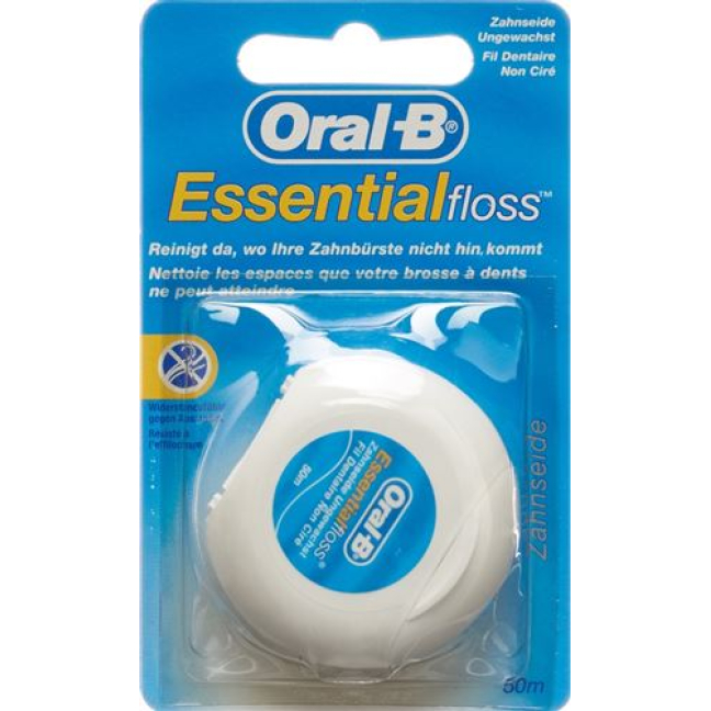 Oral-B Essential floss 50 מ' ללא שעווה