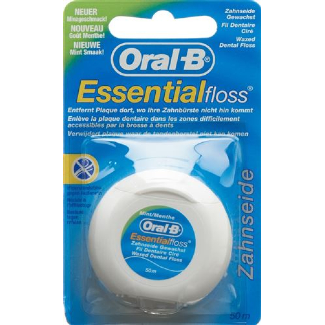 Oral-B Essential floss 50 מ' בשעווה מנטה