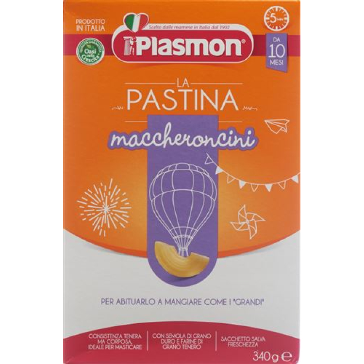 PLASMON Pasta maccheroncini 340 gr