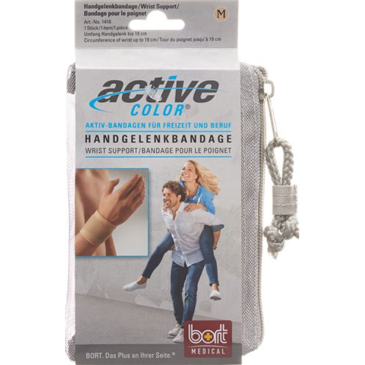 Bort ActiveColor handledsbandage M -19cm hudfärgad