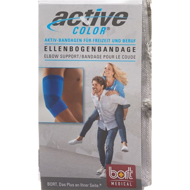 Bort ActiveColor elbow bandage L +28cm ពណ៌ខៀវ