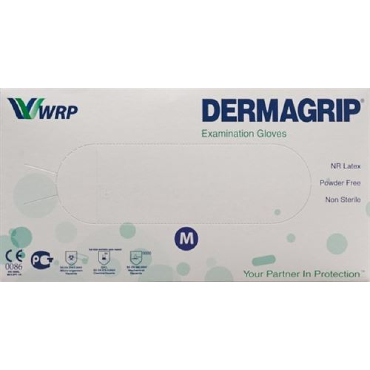 Guanti da visita Dermagrip Latex M non sterili 100 pz