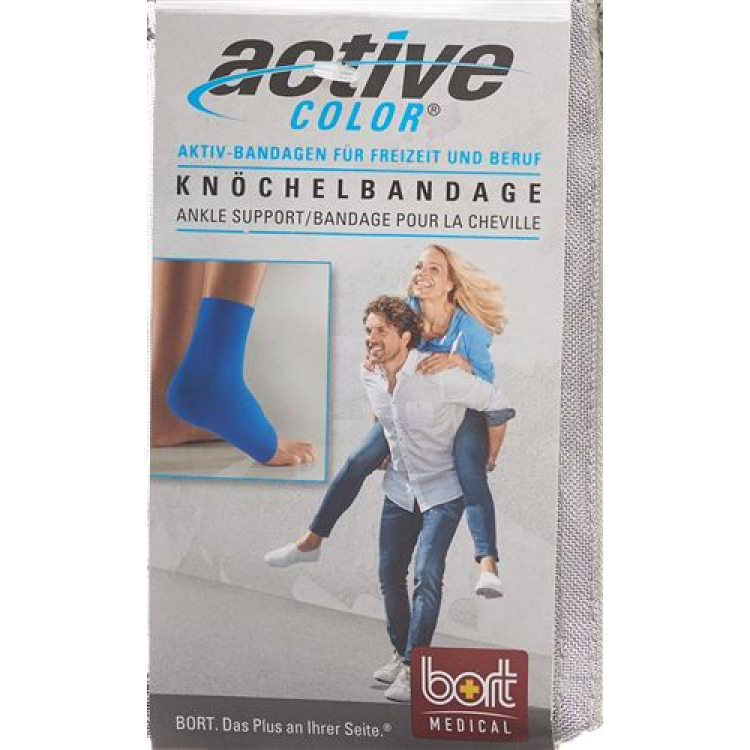 Bort ActiveColor ضمادة للكاحل مقاس 21 سم أزرق