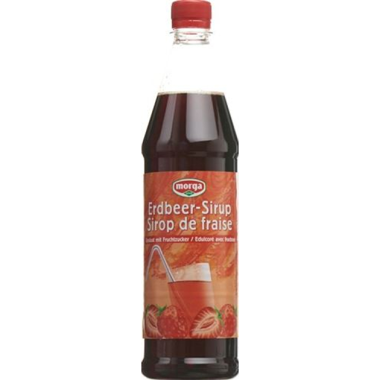 MORGA jahodový sirup s fruktózou Petfl 7,5 dl