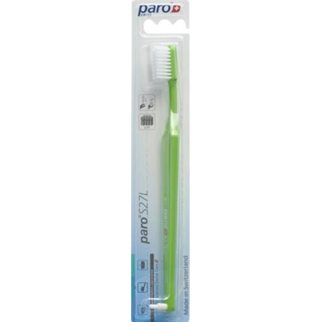 Escova de dentes PARO S27L macia 3 filas com Interspace