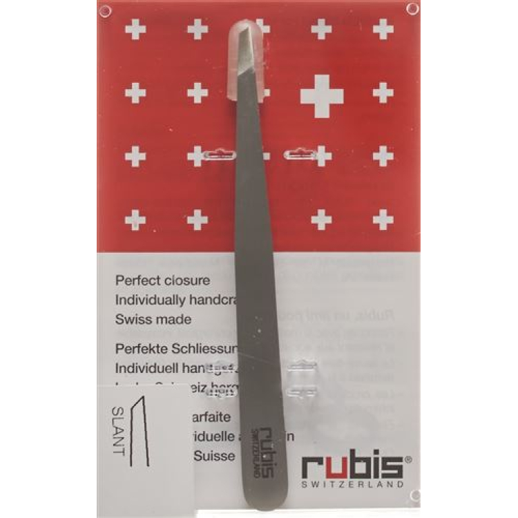 Rubis пинцет қиғаш Inox