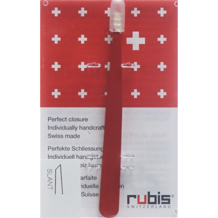 Rubis pincet schuin rood Inox