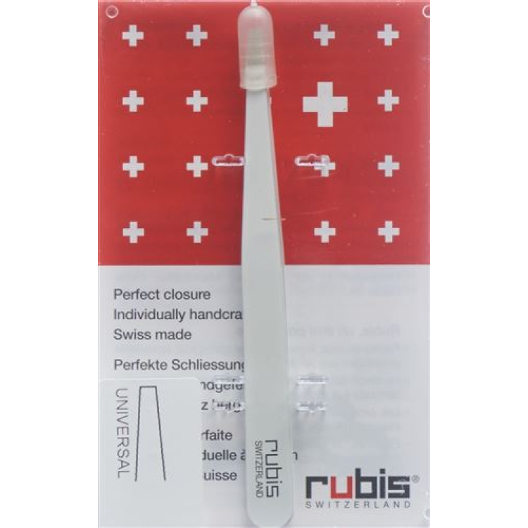 Rubis pincetas tiesus baltas Inox