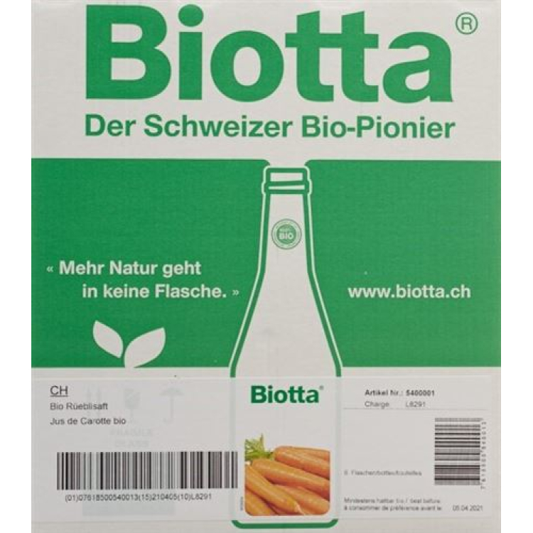 Biotta Carrot Bio Fl 6 5 դլ