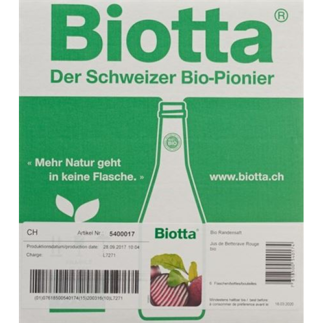Biotta Bio borde 6 Fl 5 dl
