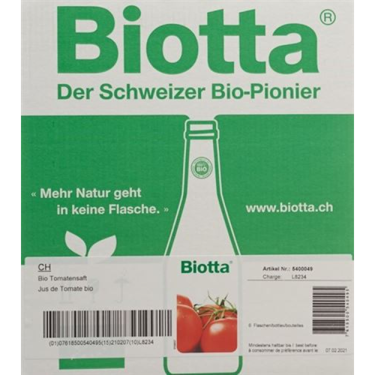 Biotta Tomato Bio Fl 6 5 дл