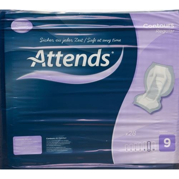 ATTENDS CONTOURS 9 Regular Pad Bag 28 kom