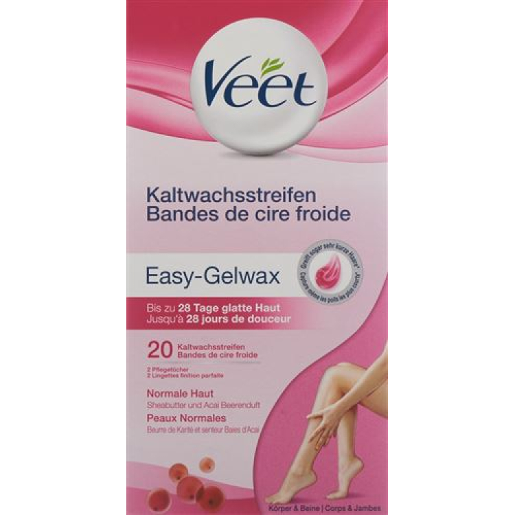 Veet kallvaxremsor för ben och kropp i normal hud 10 x 2 st