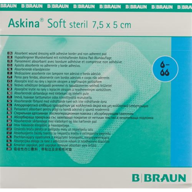 Askina Soft yara örtüsü 5x7.5cm steril 50 adet