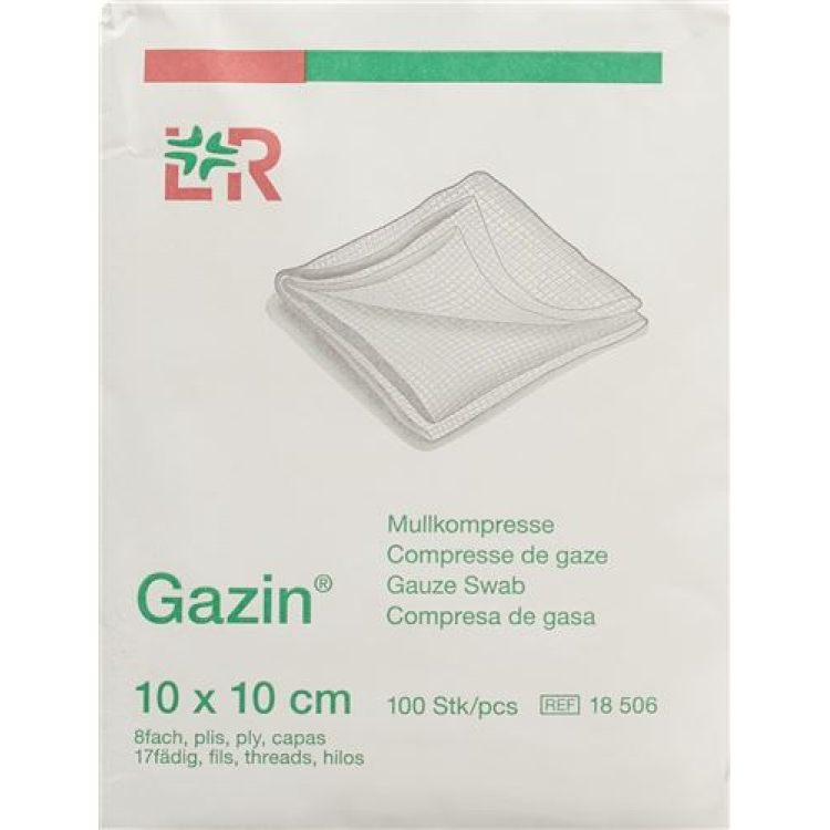 Gazin Mullkompressen 10x10cm 8-სტერილი 100 ც