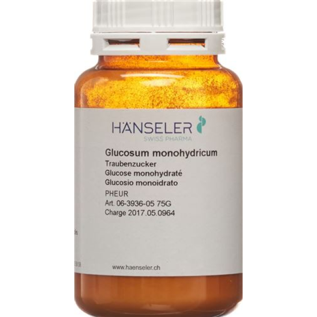Hänseler Glucosum monohydricum PLV PhEur Ds 75 גרם