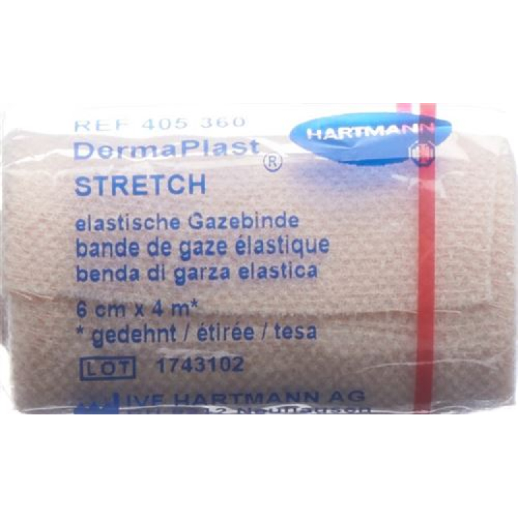 Dermaplast STRETCH серпімді дәке таңғышы 6смх4м тері түсті