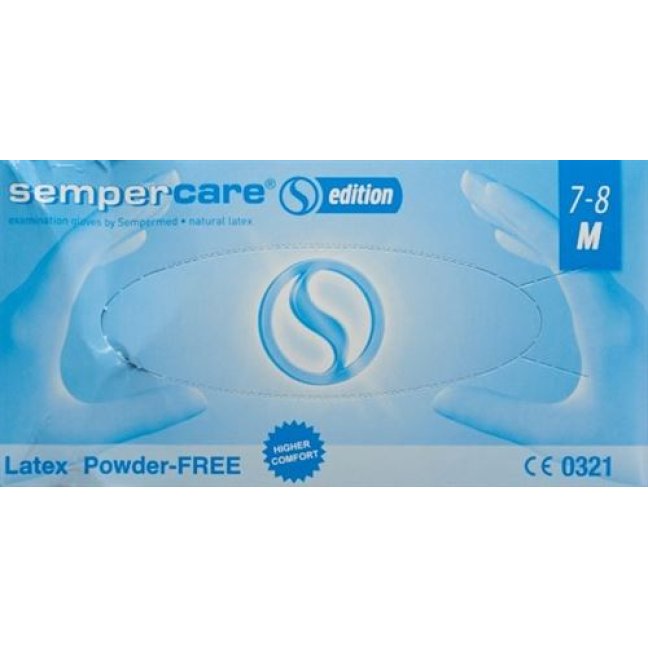 Sempercare Edition guantes latex sin polvo M 100uds