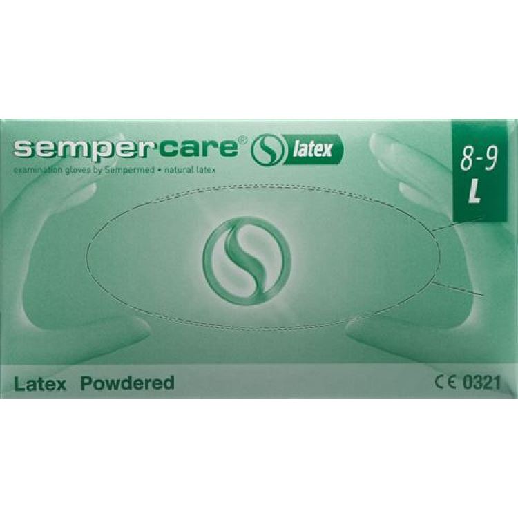 Рукавички Sempercare Latex L припудрені 100 шт