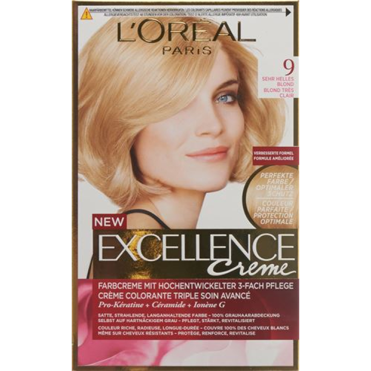 EXCELLENCE Creme Triple Prot 9 vrlo svijetlo plava