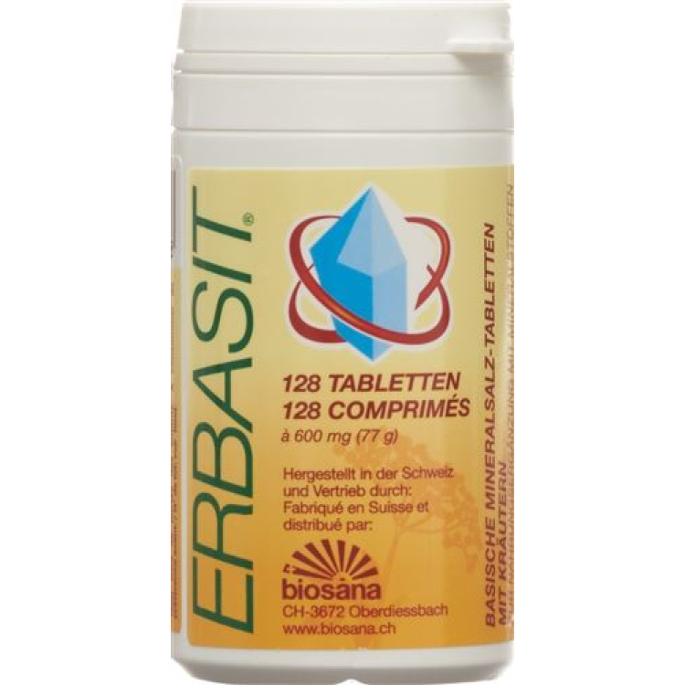 Erbasit Basic Mineralsalt med Urter 128 tabletter