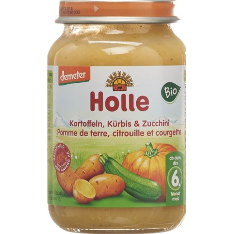 Holle abobrinha batata abóbora demeter orgânico 190 g