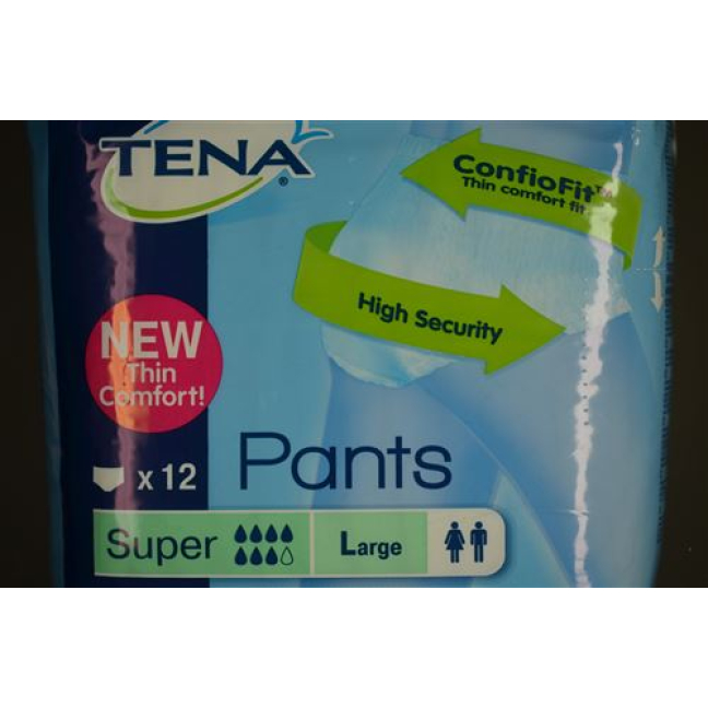 TENA Pantalones Super L 100-135cm 12 uds