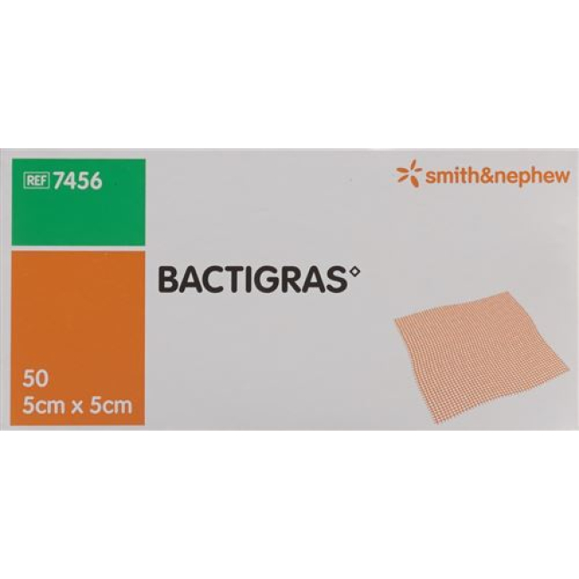 Medicazione in garza Bactigras 5cmx5cm 50 Btl
