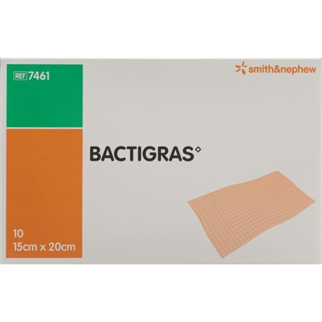 Bactigras gauze bandage 15cmx20cm 10 ჩანთა