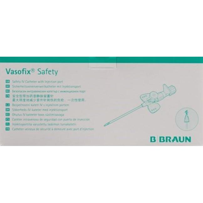 Vasofix Safety Pur IV canule 22G 0.9x25mm bleu 50 pcs