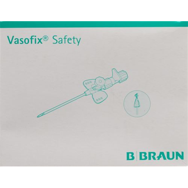 Vasofix Safety Pur IV cannula 20G 1.1x25mm pink 50 pcs