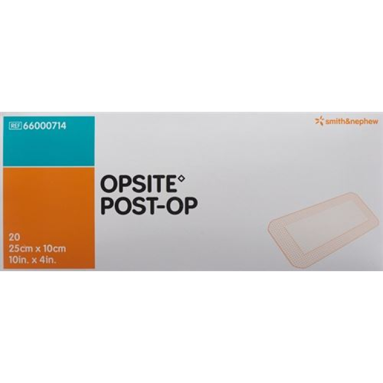 Opsite Post OP フィルムドレッシング 25x10cm 無菌 20 Btl