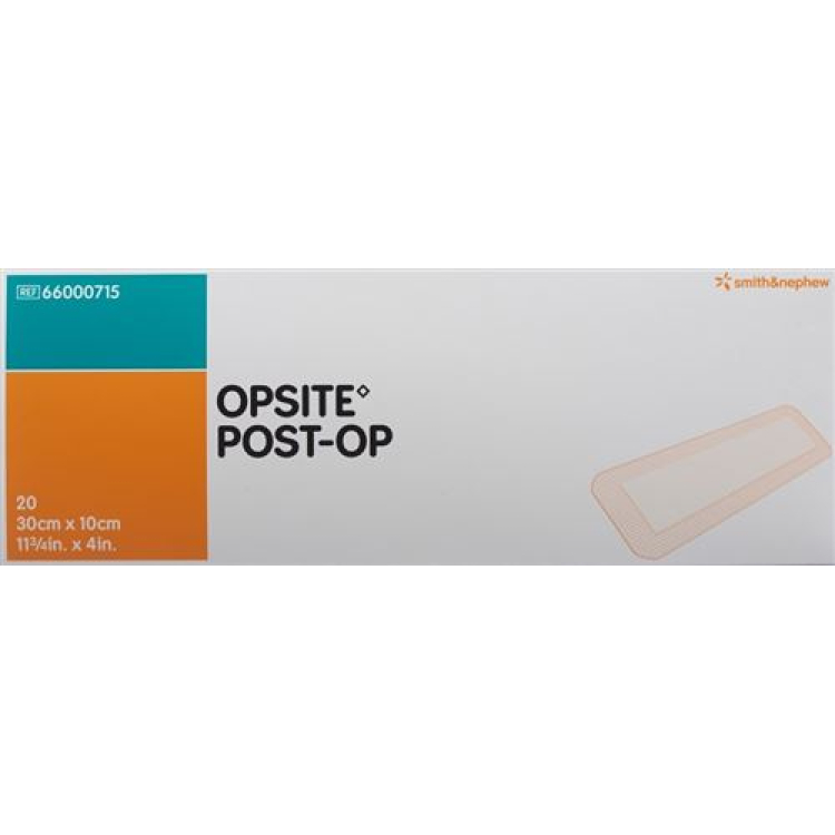 חבישה לסרט Opsite Post OP 30x10cm סטרילי 20 bag