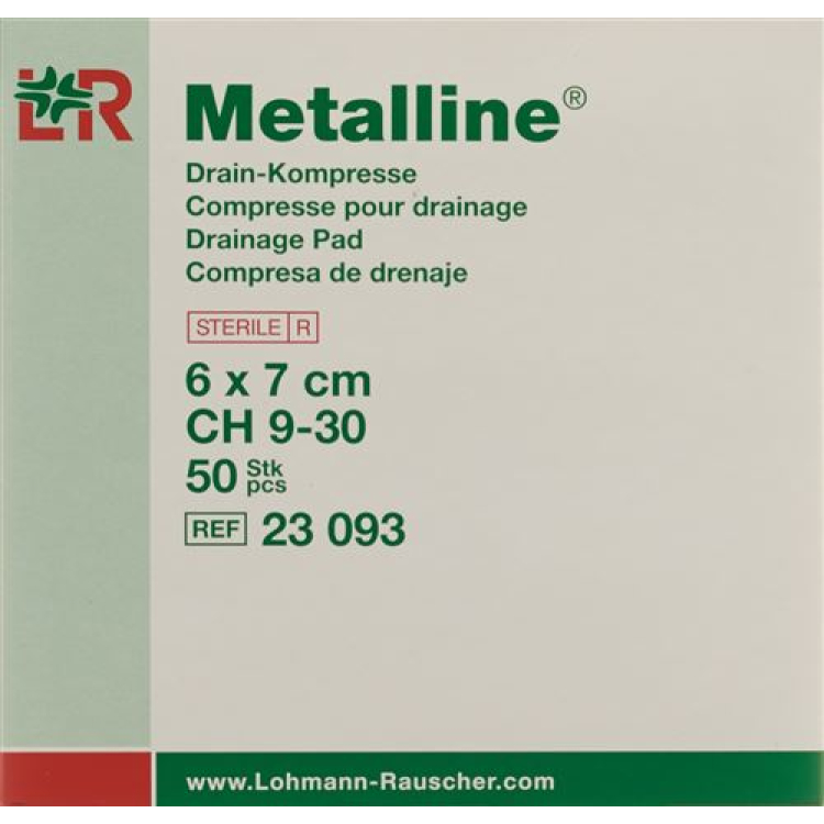 קומפרסים לניקוז Metal Line 6x7cm bag סטרילי 50 יח'