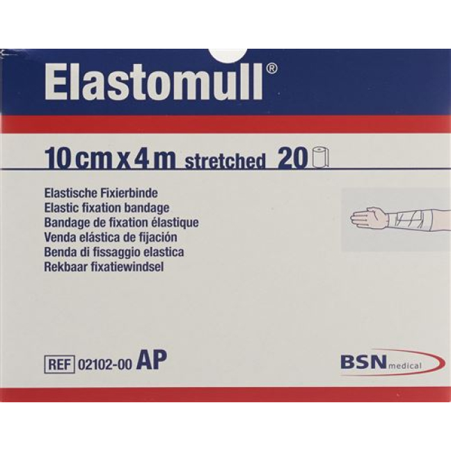 Elastomull 纱布绷带 白色 4mx10cm 20 件