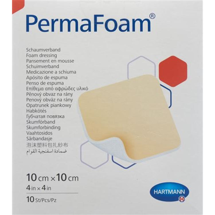 PermaFoam フォームドレッシング 10x10cm 10個