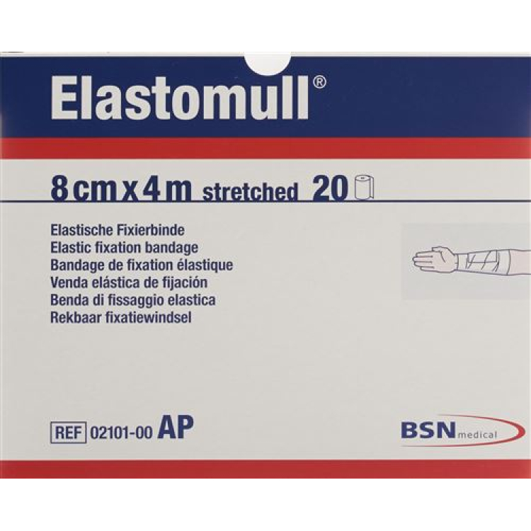 Elastomull gasbinda vit 4mx8cm 20 st