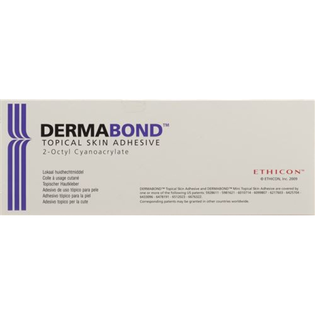 Adesivo de pele Dermabond de alta viscosidade estéril 12 x 0,5 ml