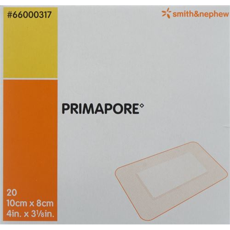 Primapore шархны боолт 10x8cm ариутгасан 20 ширхэг