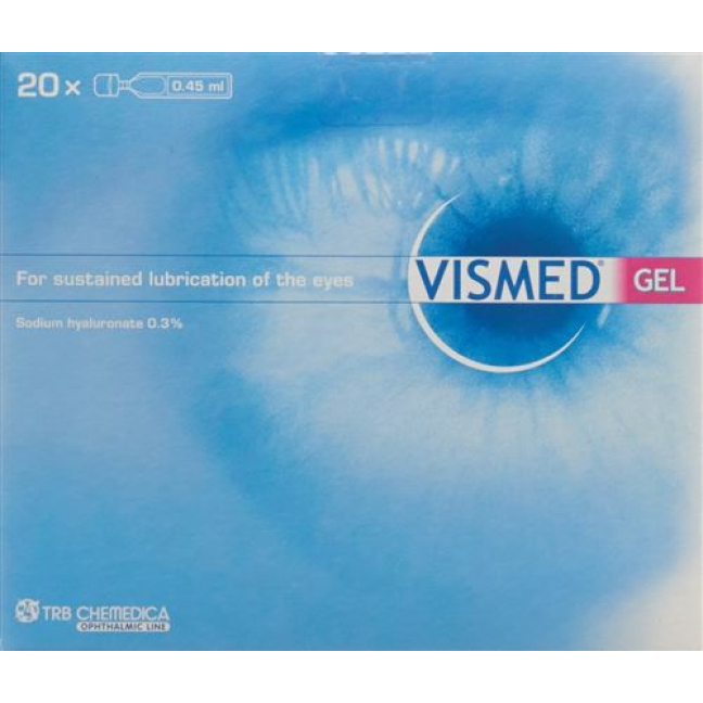 VISMED Gel 3 mg/ml hidrogel vlaženje očesa 20 Monodos 0:45 ml