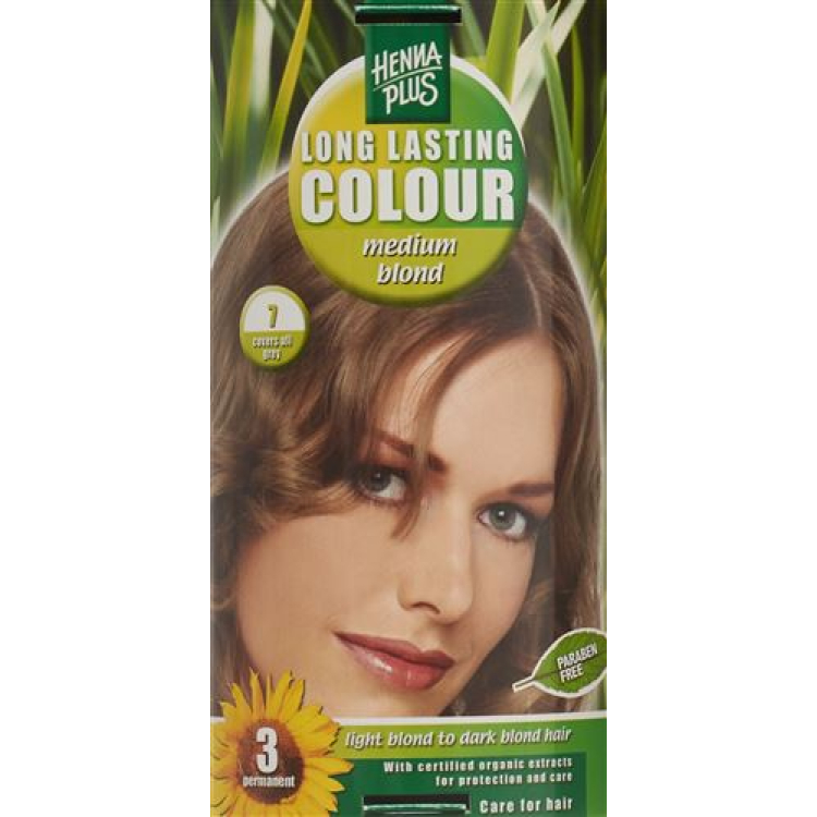 HENNA PLUS Long Last Color 7 בלונדיני בינוני