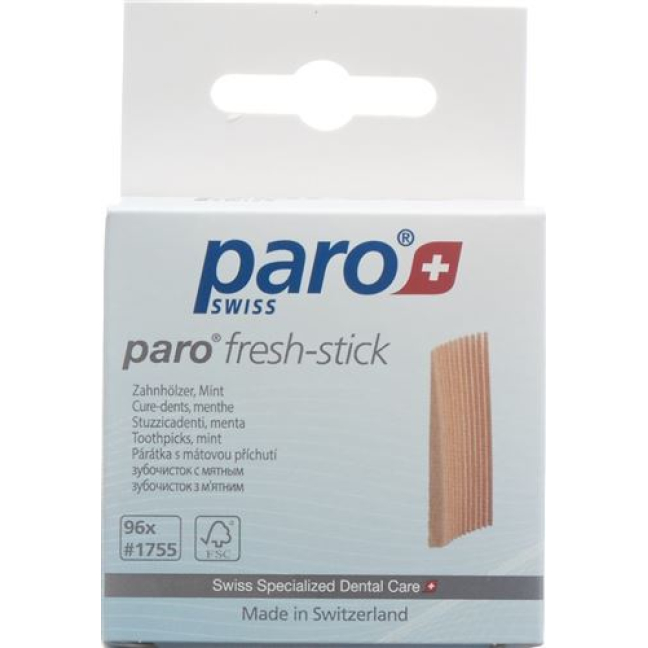 Paro Fresh Stick Tooth Wood Medium Mint 96 sztuk