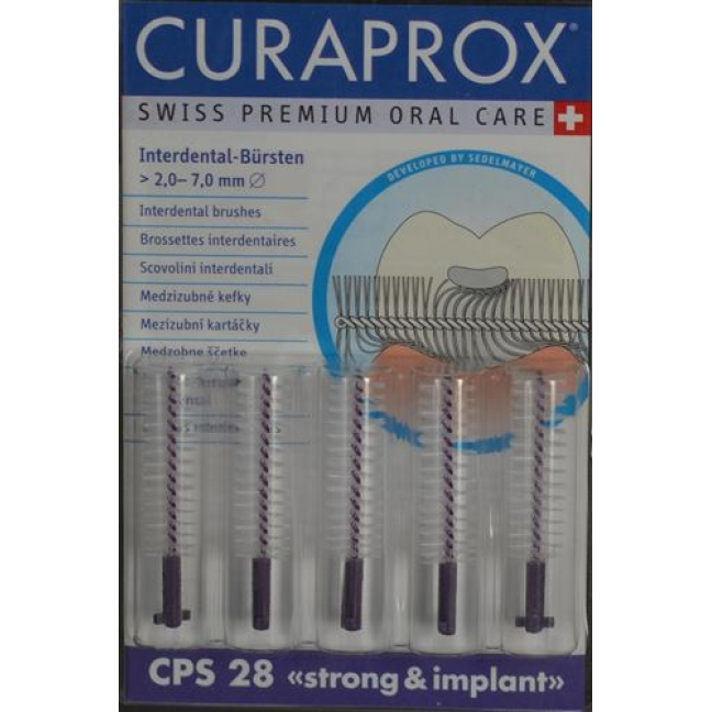 Curaprox CPS 28 interdentalna četkica ljubičasta 5 kom